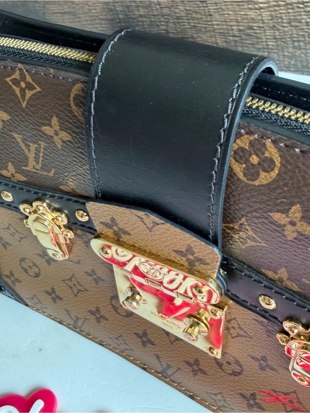 Authentic Louis Vuitton Trunk Reverse Monogram Crossbody Handbag Purse Bag - Picture 7 of 16